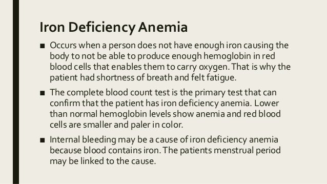 iron deficiency anemia case study answers
